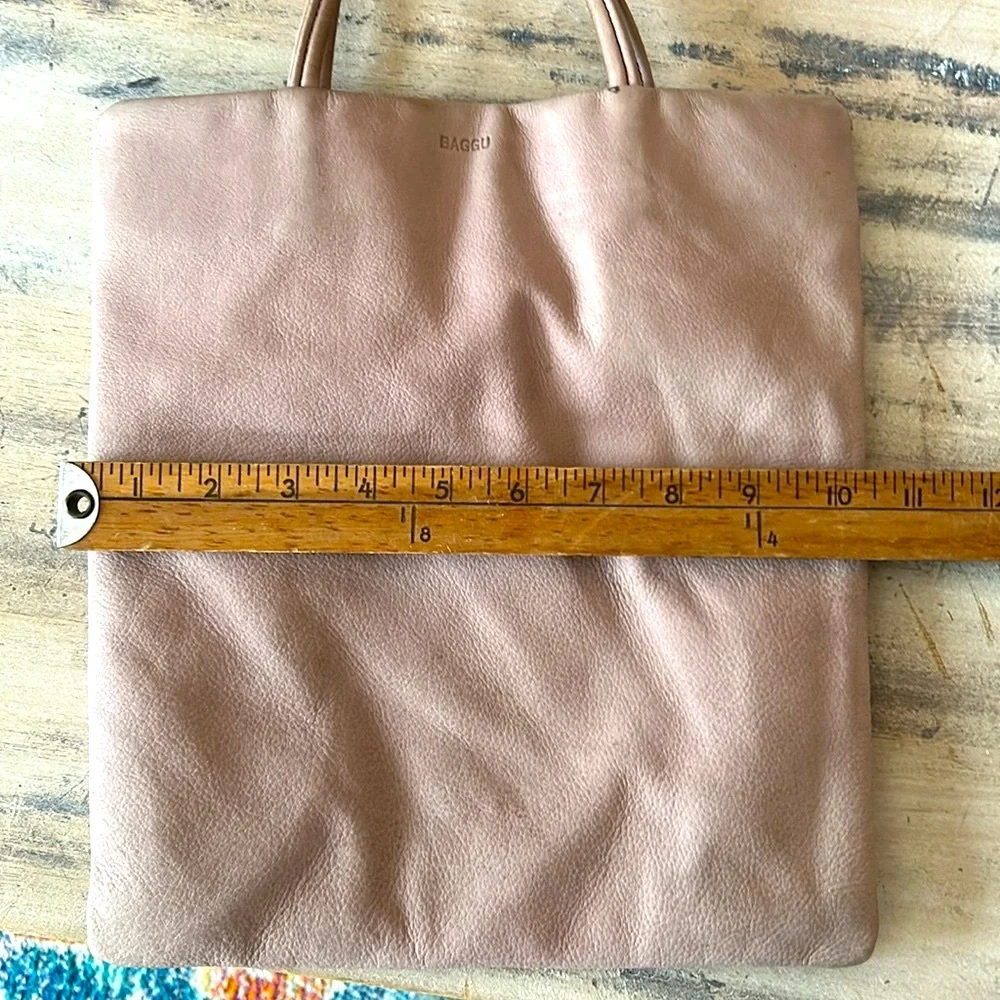 BAGGU Pink Suede Tote - Picture 7 of 9